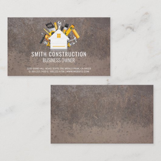 Bouw | Reparatieprogramma's voor thuisgebruik Visitekaartje (Voorkant / Achterkant)