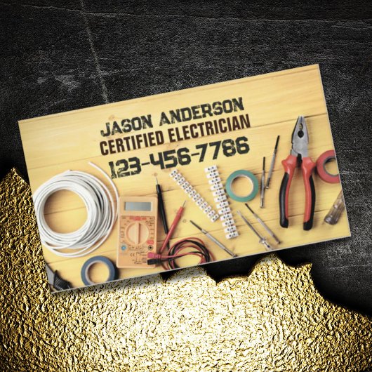 Bouw Reparator Handyman Gereedschap Elektricien Visitekaartje