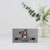 Bouw Rusty Metal Bord Professional Visitekaartje (Staand voorkant)