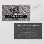 Bouw Rusty Metal Bord Professional Visitekaartje (Voorkant / Achterkant)