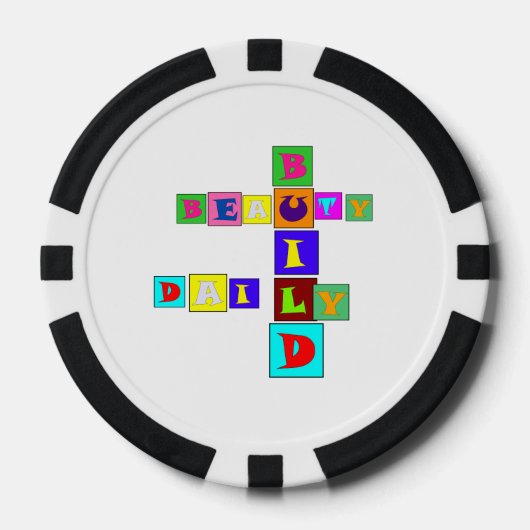 Bouw SChoOnheid Dagelijks Poker Chips (Voorkant)