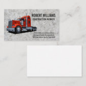 Bouw | Semi Truck | Concrete achtergrond Afsprakenkaartje (Voorkant / Achterkant)
