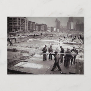 Bouw Site East Side NYC Briefkaart