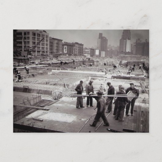 Bouw Site East Side NYC Briefkaart (Voorkant)