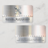 Bouw sleutels | Metaal | Klinknagels Visitekaartje (Voorkant / Achterkant)