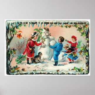 Bouw Snowman c.1890 Poster