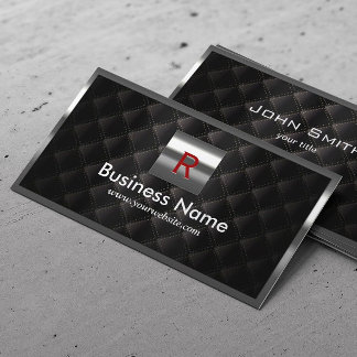 Bouw Staal Grens Monogram Luxe Zwart Visitekaartje