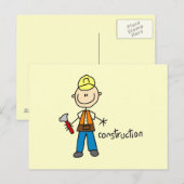 Bouw Stokfiguur Briefkaart (Voorkant / Achterkant)