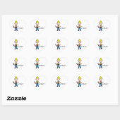 Bouw Stokfiguur Hart Sticker (Vel)