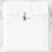 Bouw Stokfiguur Hart Sticker (Tas)