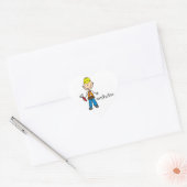 Bouw Stokfiguur Hart Sticker (Envelop)