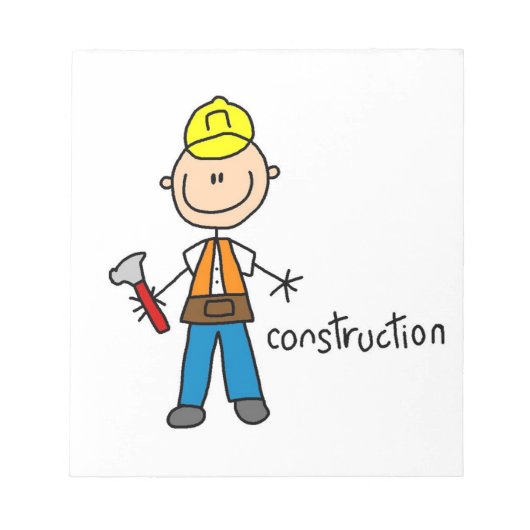 Bouw Stokfiguur Notitieblok (Voorkant)