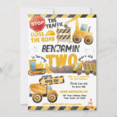 Bouw, stortplaatsvrachtwagen 2e verjaardag kaart (Voorkant)