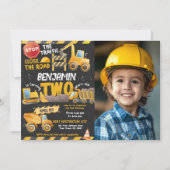 Bouw, stortplaatsvrachtwagen 2e verjaardag kaart (Voorkant)