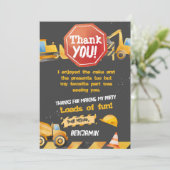 Bouw, stortplaatsvrachtwagen dank u kaart (Staand voorkant)