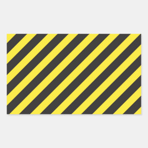 Bouw Stripes Diagonal Rechthoekige Sticker