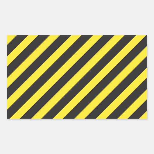 Bouw Stripes Diagonal Rechthoekige Sticker (Voorkant)