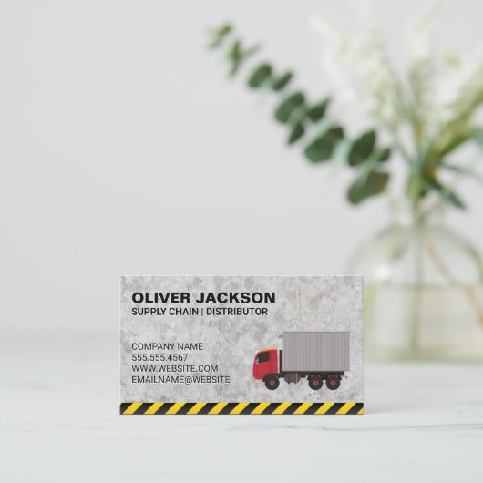 Bouw | Supply Distributeur Truck Driver Visitekaartje (Staand voorkant)