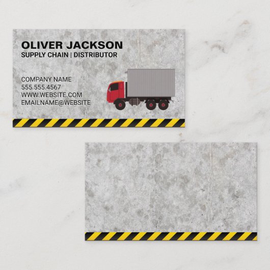 Bouw | Supply Distributeur Truck Driver Visitekaartje (Voorkant / Achterkant)