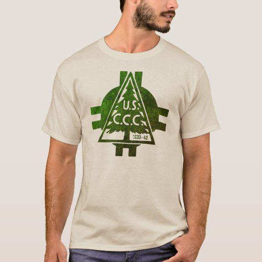 Bouw T-shirt van het Civilian Conservation Corps-m (Voorkant)