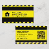 Bouw tape geïnspireerd op zwart en geel visitekaartje (Voorkant / Achterkant)