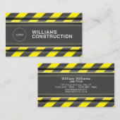 Bouw tape strepen faux metallic visitekaartje (Voorkant / Achterkant)