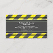 Bouw tape strepen faux metallic visitekaartje (Achterkant)