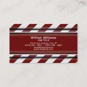 Bouw tape strepen faux metallic visitekaartje (Achterkant)