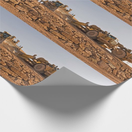 Bouw-terreintractoren Cadeaupapier (Hoek)