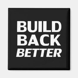 Bouw terug Betere zwarte witte moderne typografie Magneet