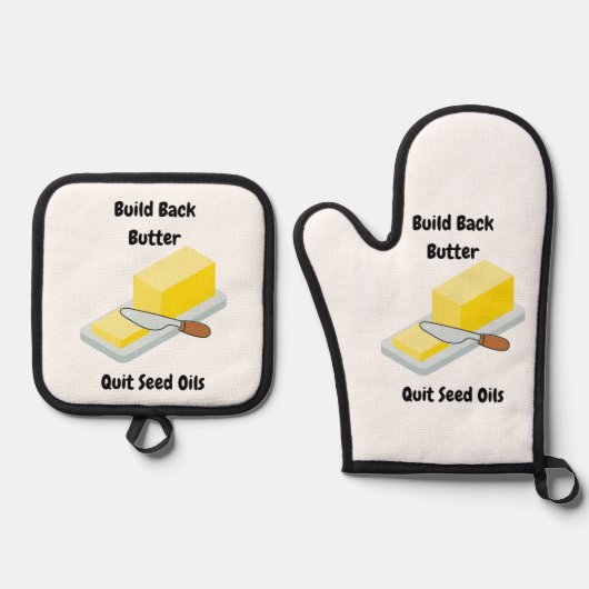 Bouw terug Boteroven Mitt en Pot Houder Ovenwant & Pannenlap Set (Voorkant)