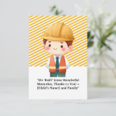 "Bouw-thema dank u kaart – waarderen (Staand voorkant)