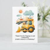 "Bouw-thema dank u kaart – waarderen (Staand voorkant)