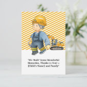 "Bouw-thema dank u kaart – waarderen (Staand voorkant)