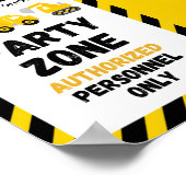 Bouw thema feest bord poster (Hoek)