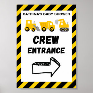 Bouw thema feest bord poster