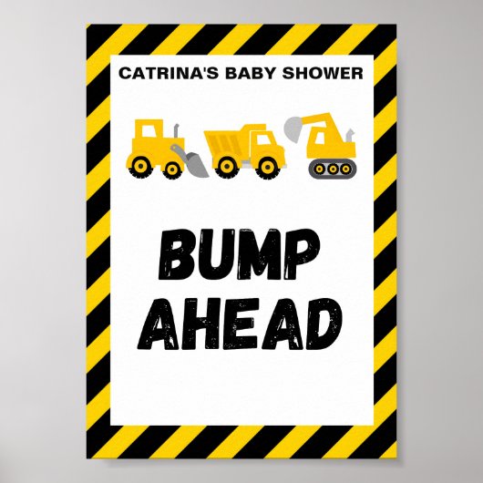 Bouw thema feest bord poster (Voorkant)