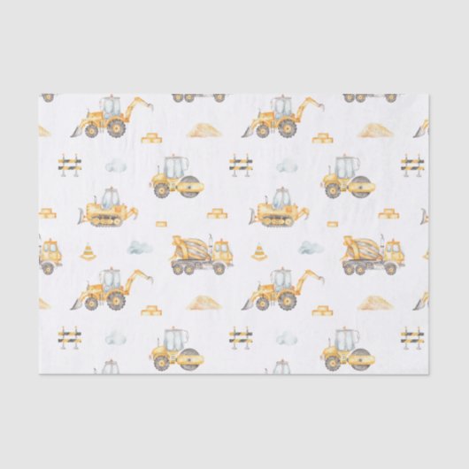 Bouw Thema Gift Tissuepapier (Voorkant)