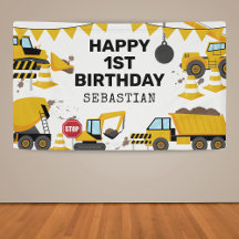 Bouw Thema Kinderen Verjaardag Banner