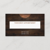 Bouw Timmerman Houten donker rustiek hout Afsprakenkaartje (Achterkant)