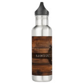 Bouw Timmerman Houten donker rustiek hout Waterfles (Links)