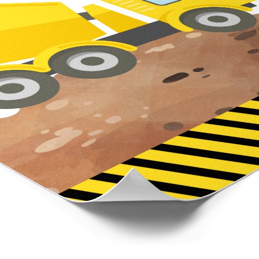 Bouw tonggradiënt vrachtwagen Birthday - Welkom Poster (Hoek)