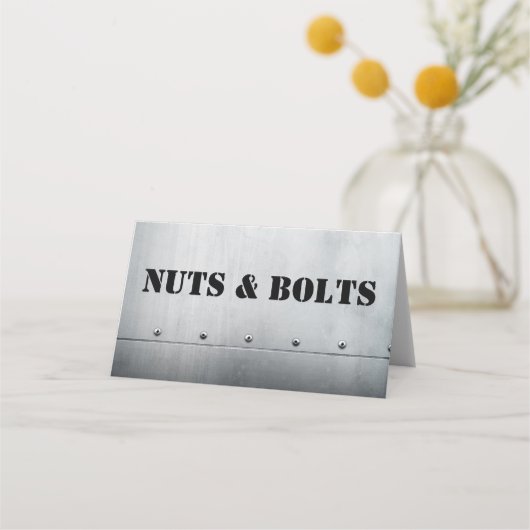 Bouw & Tool Party Voedseletiketten Plaatskaartje (Voorkant)