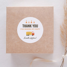 Bouw troep Birthday Classic Rou Ronde Sticker