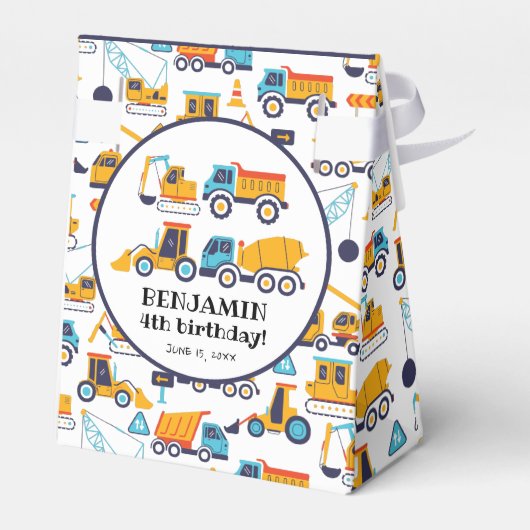 Bouw troep Birthday Dank u, donker Bedankdoosjes (Achterkant)