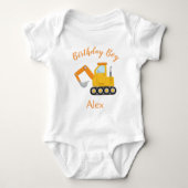 Bouw Truck Birthday Boy Romper (Voorkant)