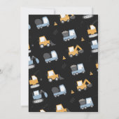 Bouw Truck Dump Alles Verjaardagsfeest Kaart (Achterkant)