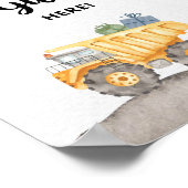 Bouw Truck Dump Gifts Here Party Sign Poster (Hoek)