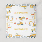 Bouw Truck Verjaardag Food Tent Plaatskaartje (Buitenkant ongevouwen)