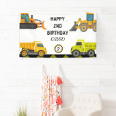 Bouw Truck Verjaardag Party Banner (Insitu)